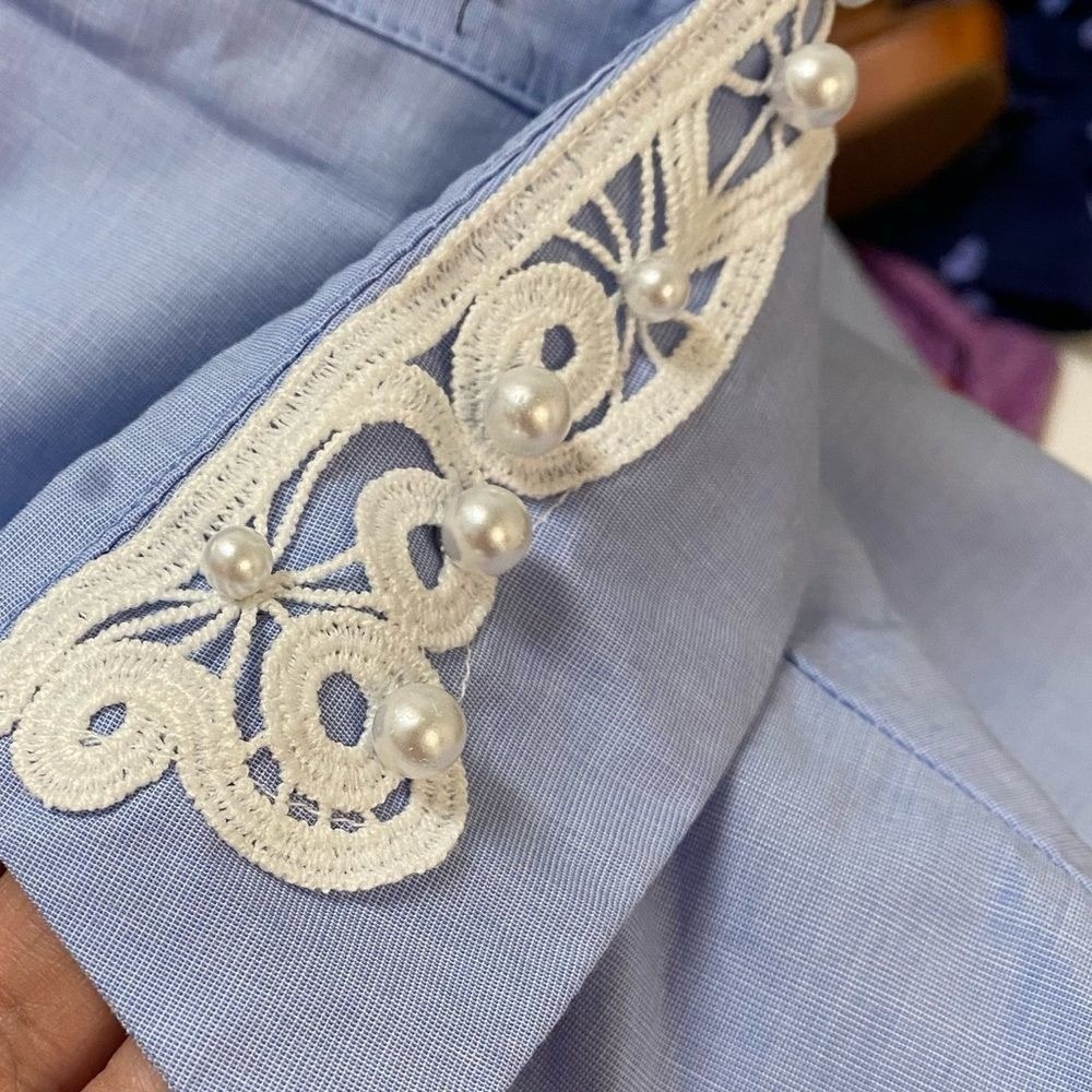 Zara Basic Collection Light Blue Button Down Shir… - image 6